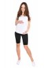 MijaCulture comfortable casual maternity 1/2 leggings shorts 1052 Black